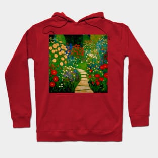 Winding Path Through a Flower Garden Hoodie